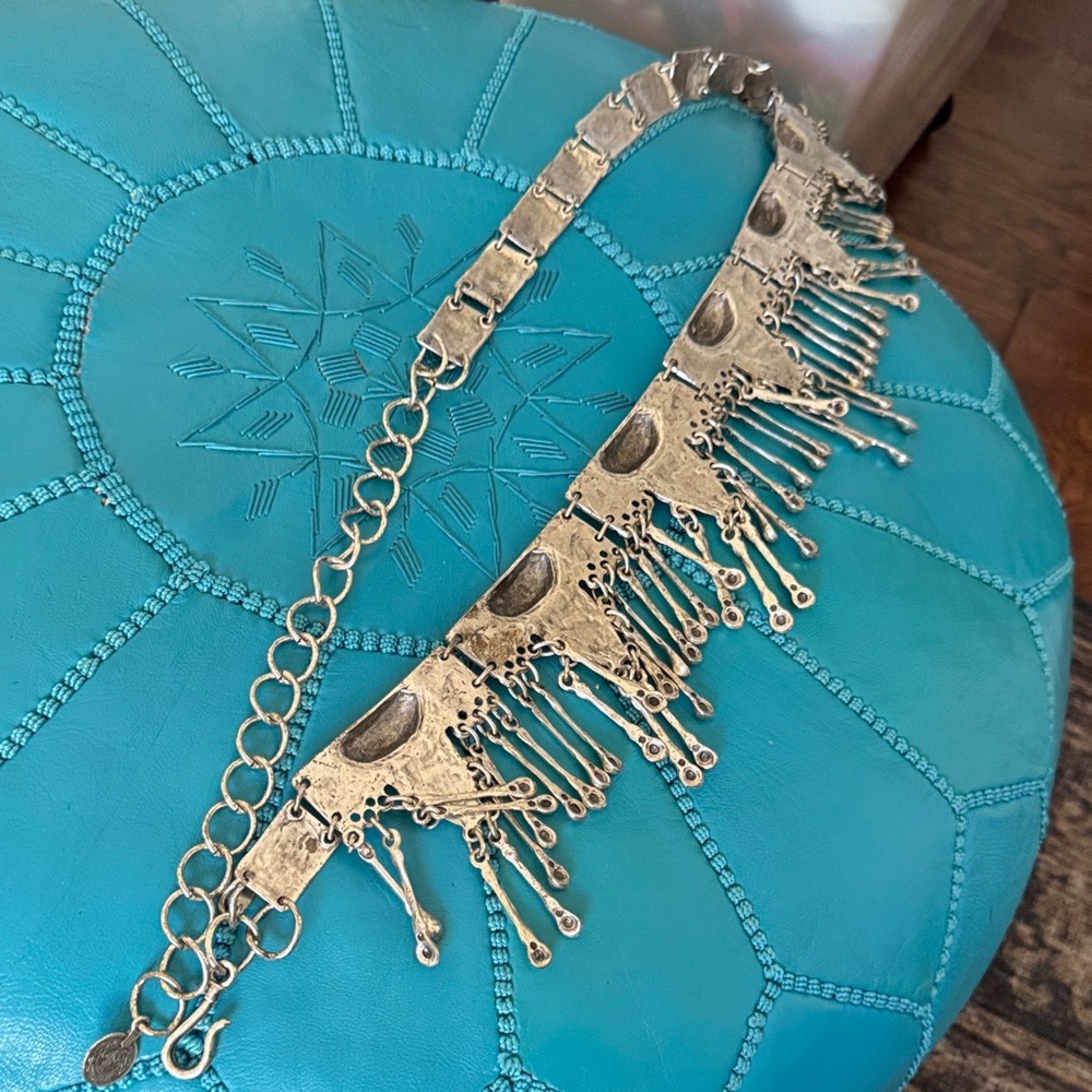 Free People Party Crasher Silver Fringe Belt - Picture 3 of 7